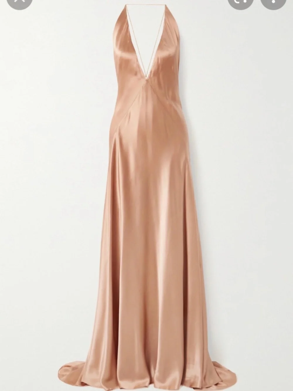 Michael Lo Sordo Alexandra silk dress in gold - Picture 1 of 6